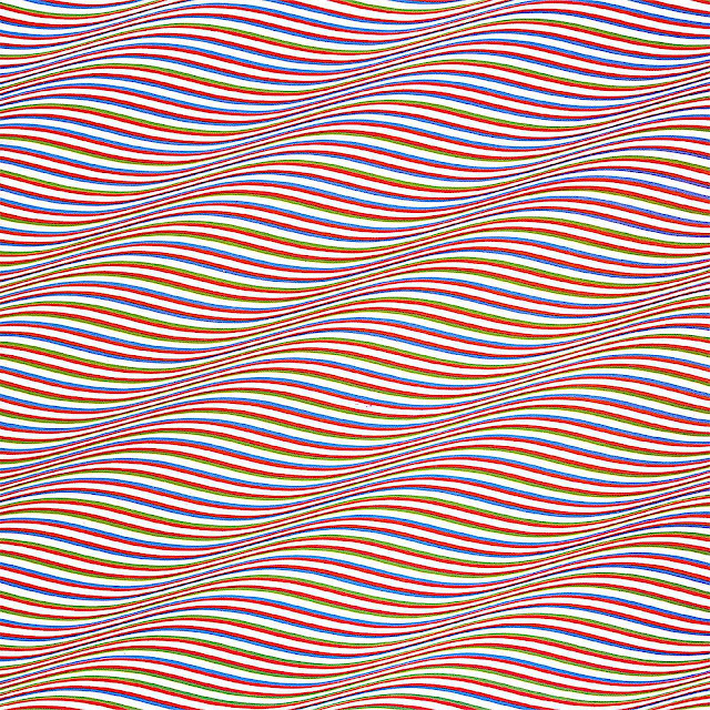 Bridget Riley art 1960s wave lines