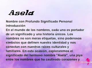 significado del nombre Asela