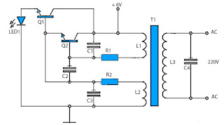 6V to 220V schematics