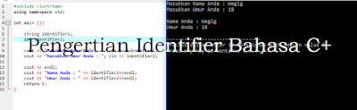 Pengertian Identifier C++