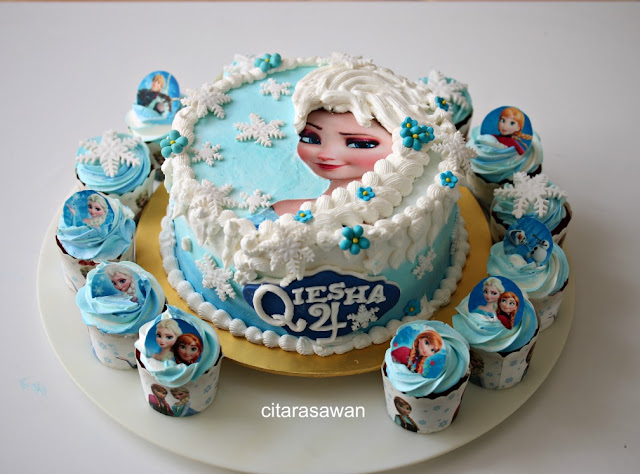 Frozen Birthday Cake & Cupcake - Qiesha ~ Blog Kakwan