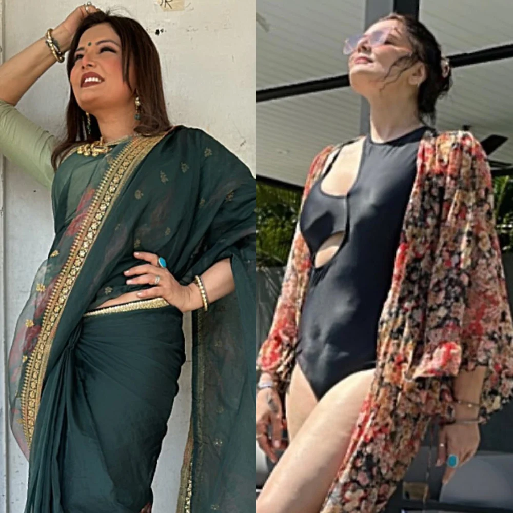 Deepshikha Nagpal saree vs bikini hot actress