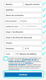 registrarse en paypal