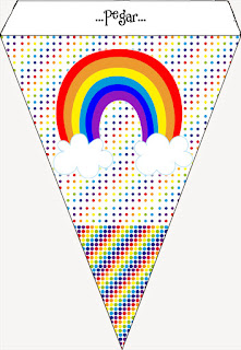 Rainbow, Free Printable Banner.