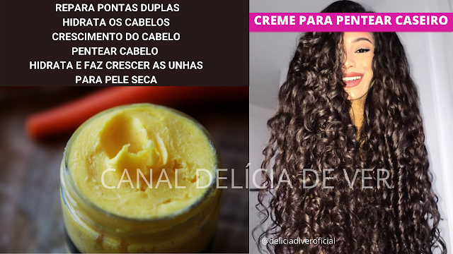 CREME DE PENTEAR CASEIRO DE COCO E CENOURA