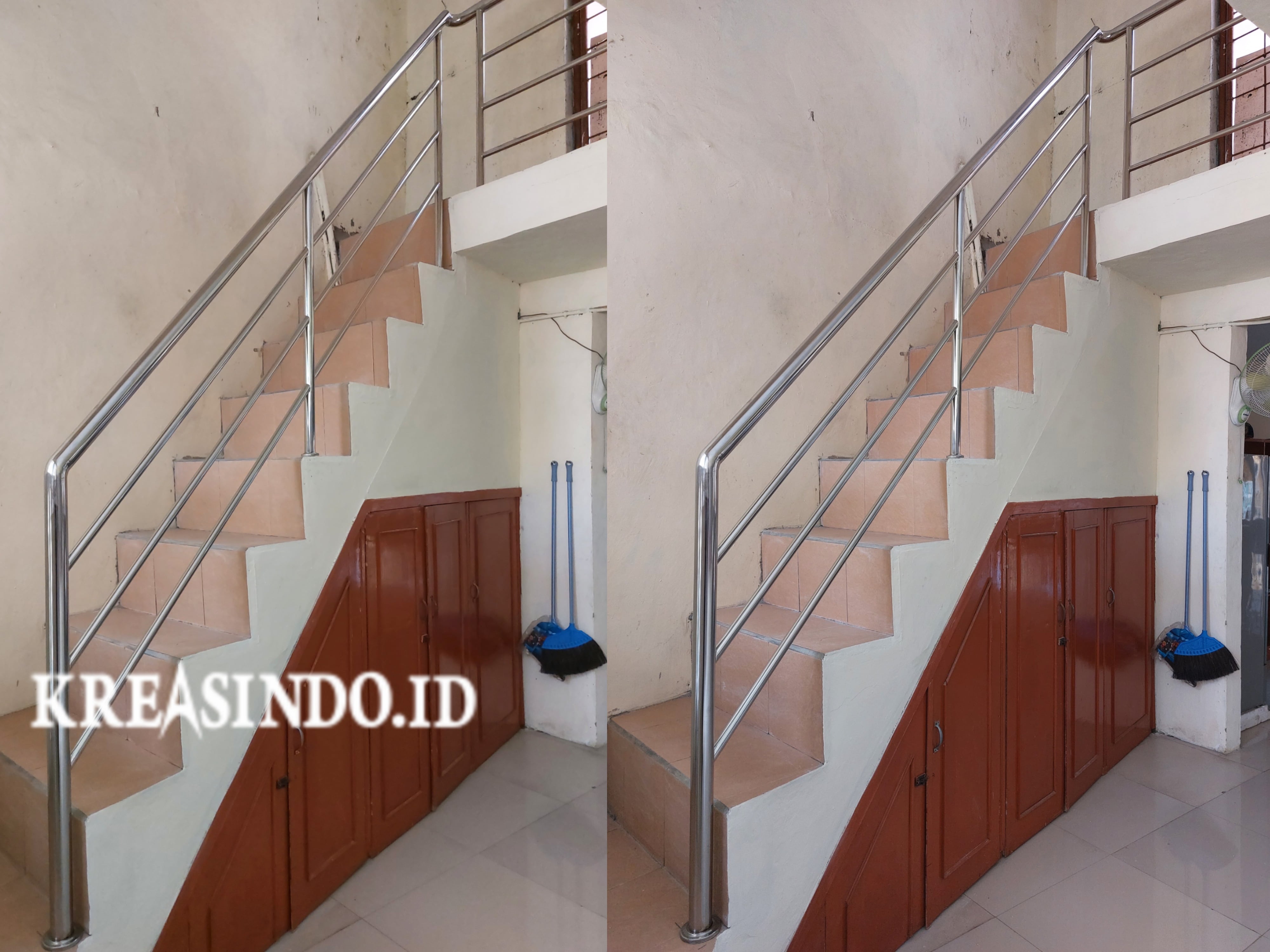 Railing Stainless Sederhana terpasang Masjid Al - Qubaiyah Beji Depok