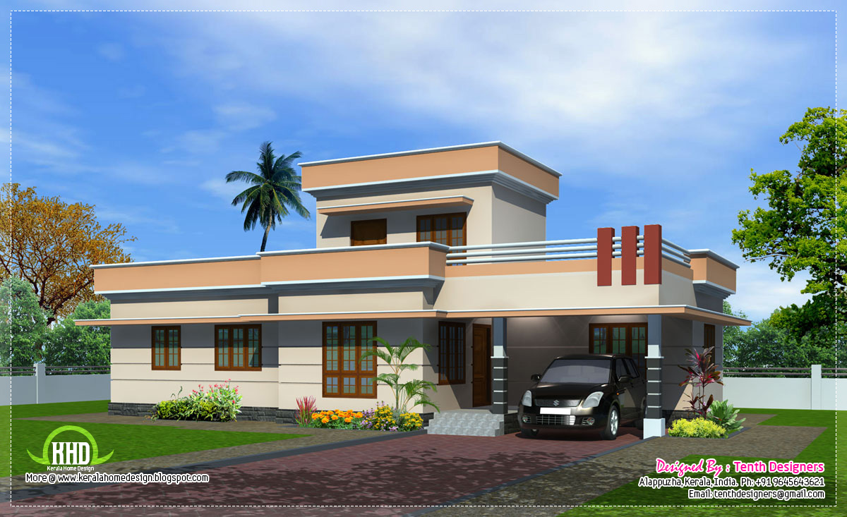 1300 sq feet one  floor  house  exterior Home  Kerala  Plans 
