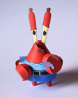 mr krab papercraft model