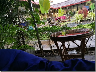 cozy little balcony, facing the common garden