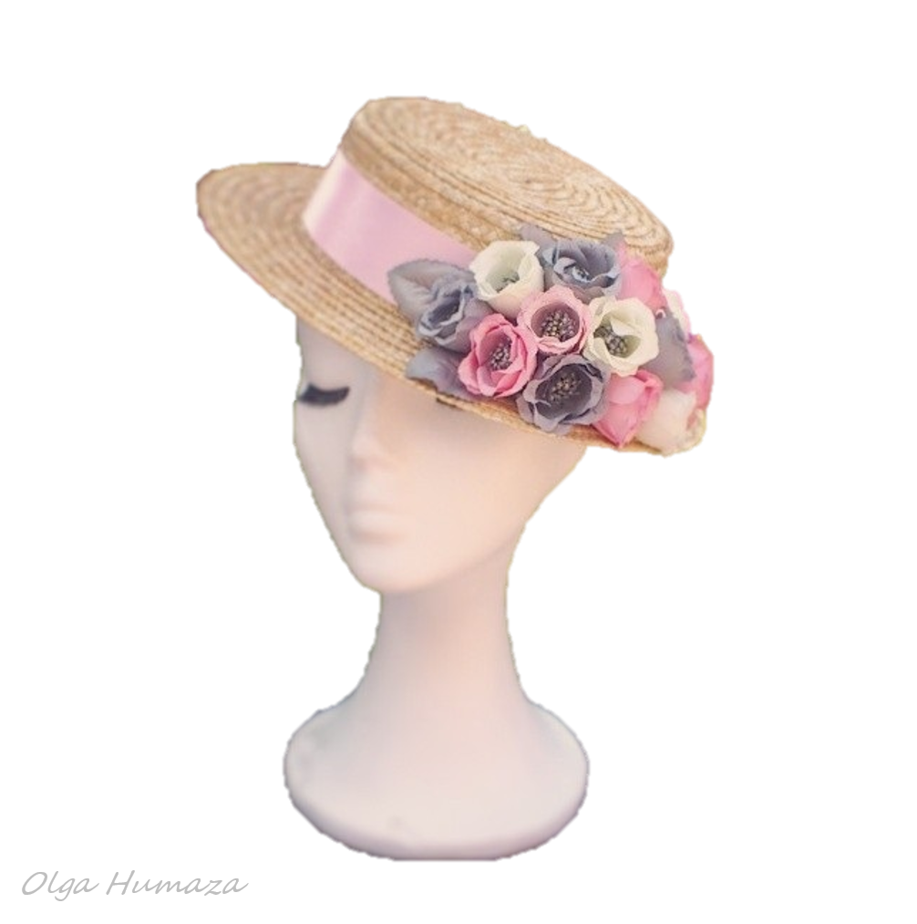 http://olgahumaza.blogspot.com.es/2014/05/b27-tocado-mini-canotier-natural-flores.html