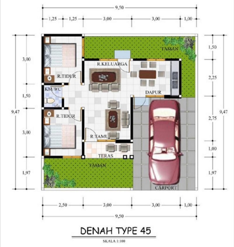 Gambar Rumah Minimalis Ukuran 9 X 10