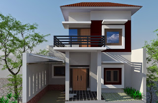 Desain Rumah Minimalis Modern Tropis Lantai 2