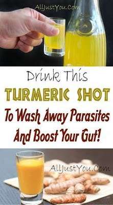 Drink this turmeric shot to wash away parasites and boost your gut!
