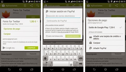 Ya es posible comprar en Google Play con PayPal