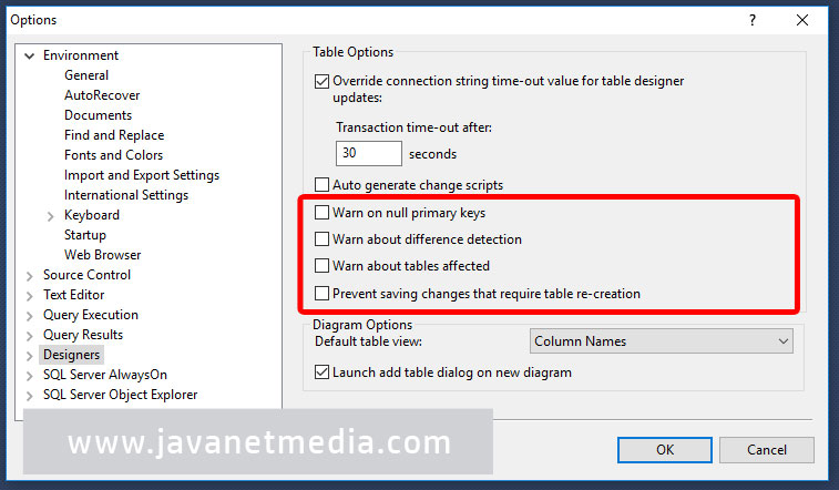 Pengaturan Penting Dasar Database SQL Server