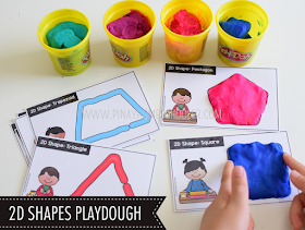 Kindergarten Math Shapes - Playdoh 2D Shapes Activity