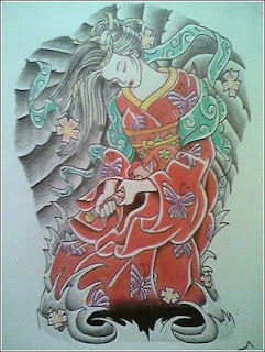 Simple Japanese Tattoos Especially Geisha Tattoos With Image Japanese Geisha Tattoo Design Picture 4