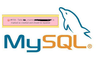 Mysql is marked as crashed should be repaired