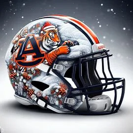 Auburn Tigers Christmas Helmets