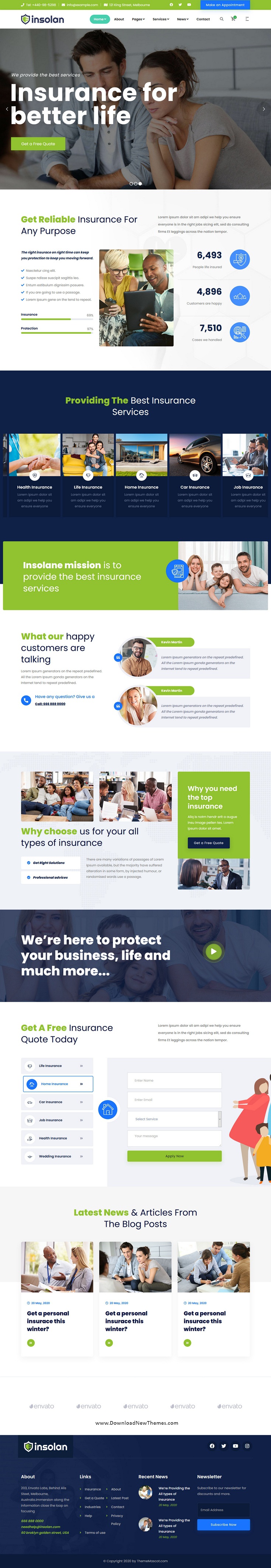 Insurance Agency HTML Template