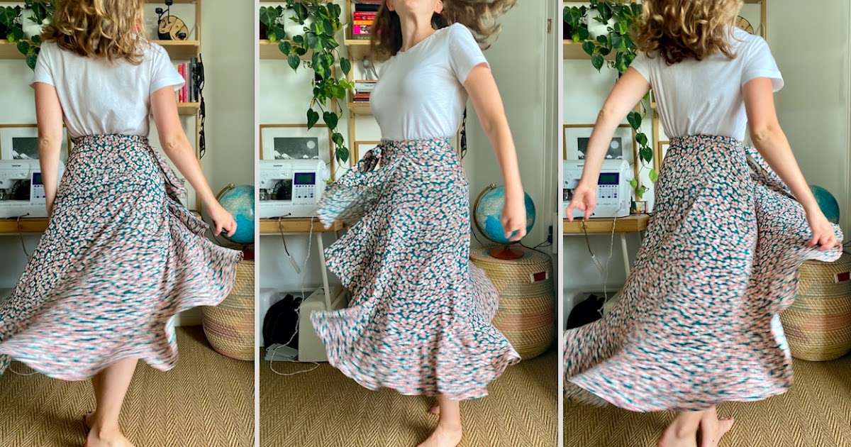 Diary of a Chain Stitcher : Floral Viscose Crepe Frankie Wrap Skirt