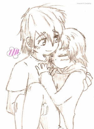 anime couples kiss. drawings of anime couples