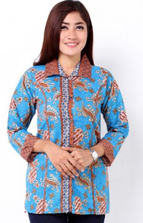 Contoh Batik Lengan Panjang Wanita Muda