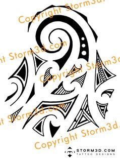 tattoo flash design in mauri style