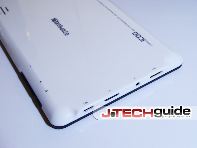 The luscious, white back of the ICOO D70Pro Android tablet