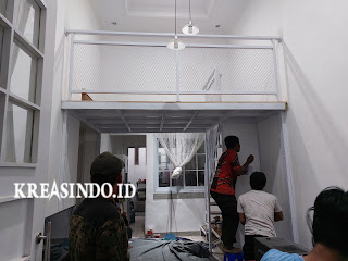 Mezzanine Besi di atas Ruang Tamu pesanan Bu Defhi Graha Raya Bintaro Tangerang