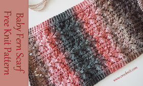 baby fern scarf, baby fern pattern, free knit patterns, how to knit, knit lace patterns, lace stitches, vintage knits, 