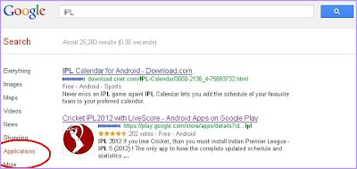 Search Mobile Apps directly in Google Search