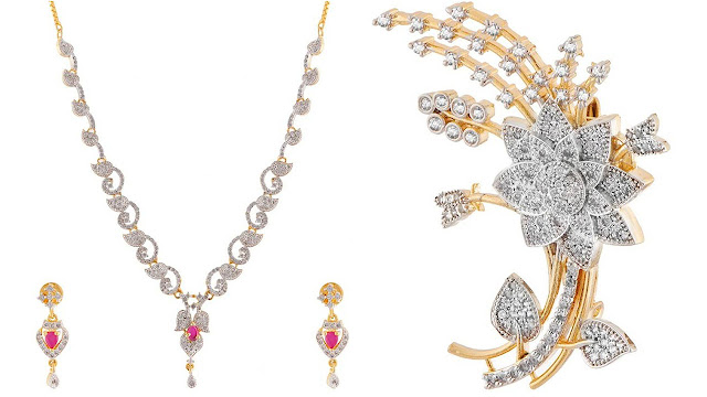 Manikya Brass Jewel Set  (Gold)