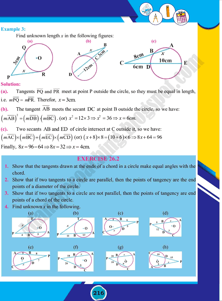 tangents-of-a-circle-mathematics-class-10th-text-book