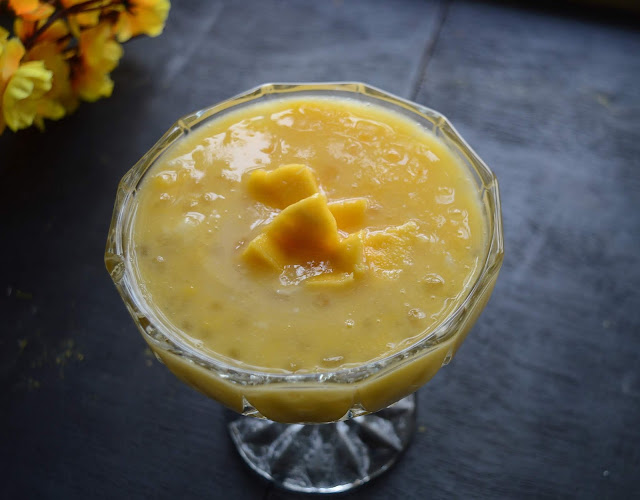 Mango- Sago/Tapioca Pearls Pudding | Mango Recipe