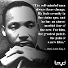 MLK Quote: “The soft-minded man always fears change. He feels security in the status quo, and he has an almost morbid fear of the new. For him, the greatest pain is the pain of a new idea.”