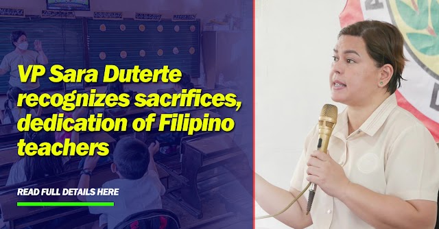 VP Sara Duterte recognizes sacrifices, dedication of Filipino teachers