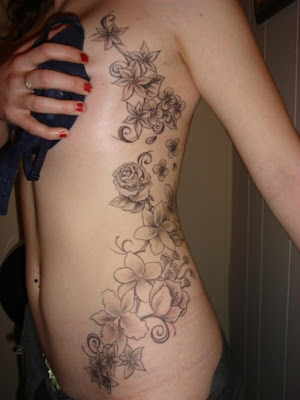 Flower Side Piece Tattoo