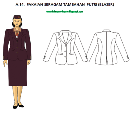 PAKAIAN SERAGAM PRAMUKA TAMBAHAN PUTERI (BLAZER)