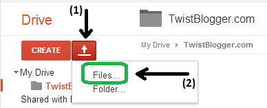 Click On Upload Files