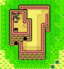 windmill area during the summer in Oracle of Seasons