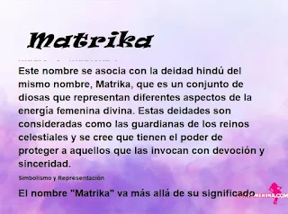▷ Significado del nombre Matrika