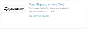 Taylormade offers free shipping sitewide on any order and this offers will be valid until the end of the year 2013. Taylormade offers free shipping sitewide on any order and this offers will be valid until the end of the year 2013.