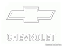 Gambar logo mobil Chevrolet untuk diwarnai