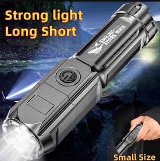 USB Rechargeable Zoom Torches Highlight Tactical Flashlight