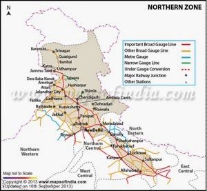 PH Northern Zone Railway Map