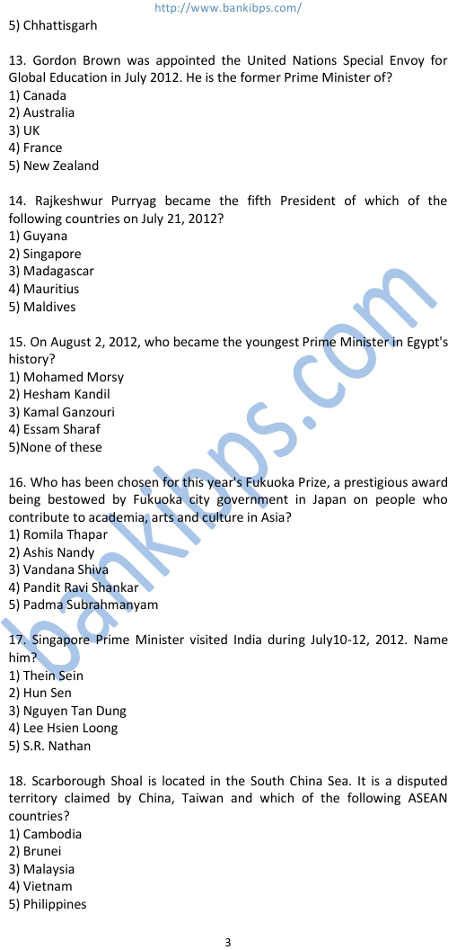 current affairs for general knowledge