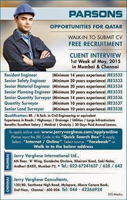 Free job Recruitment for Qatar