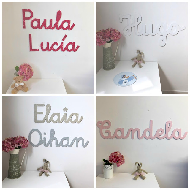 Nombres de niño y de niña ,para pegar en  la pared, decoración infantil personalizada