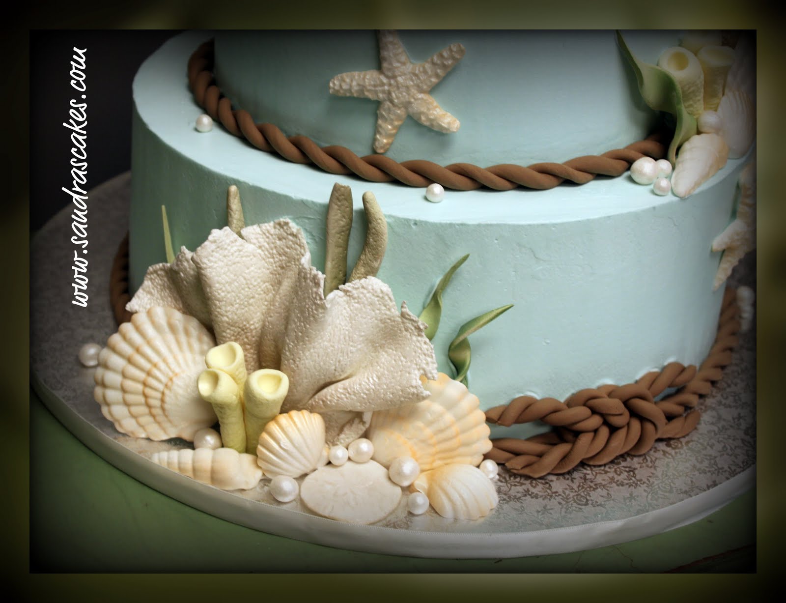 Beach Themed Wedding Cakes